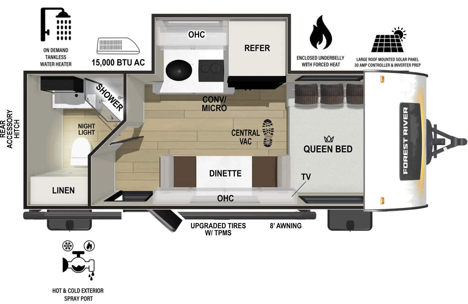 R Pod West Coast RP-180 Floorplan